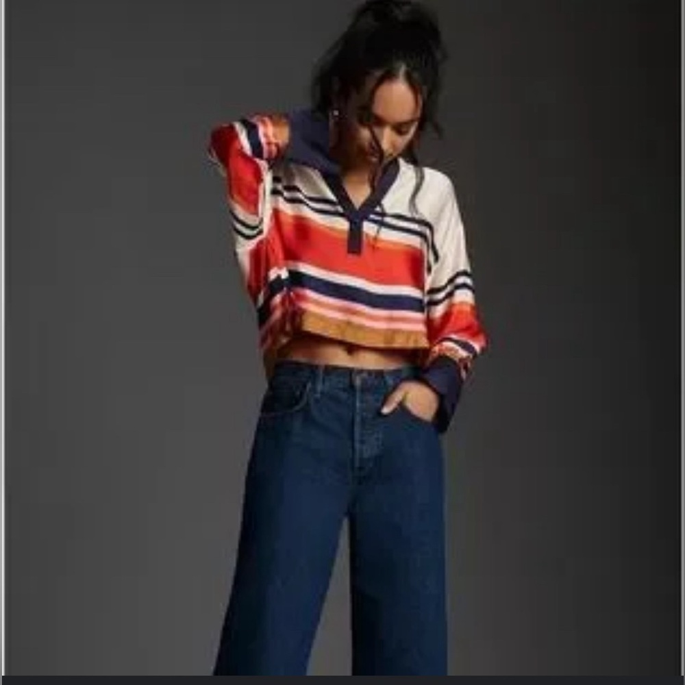 Anthropologie Multicolor Striped Blouse
